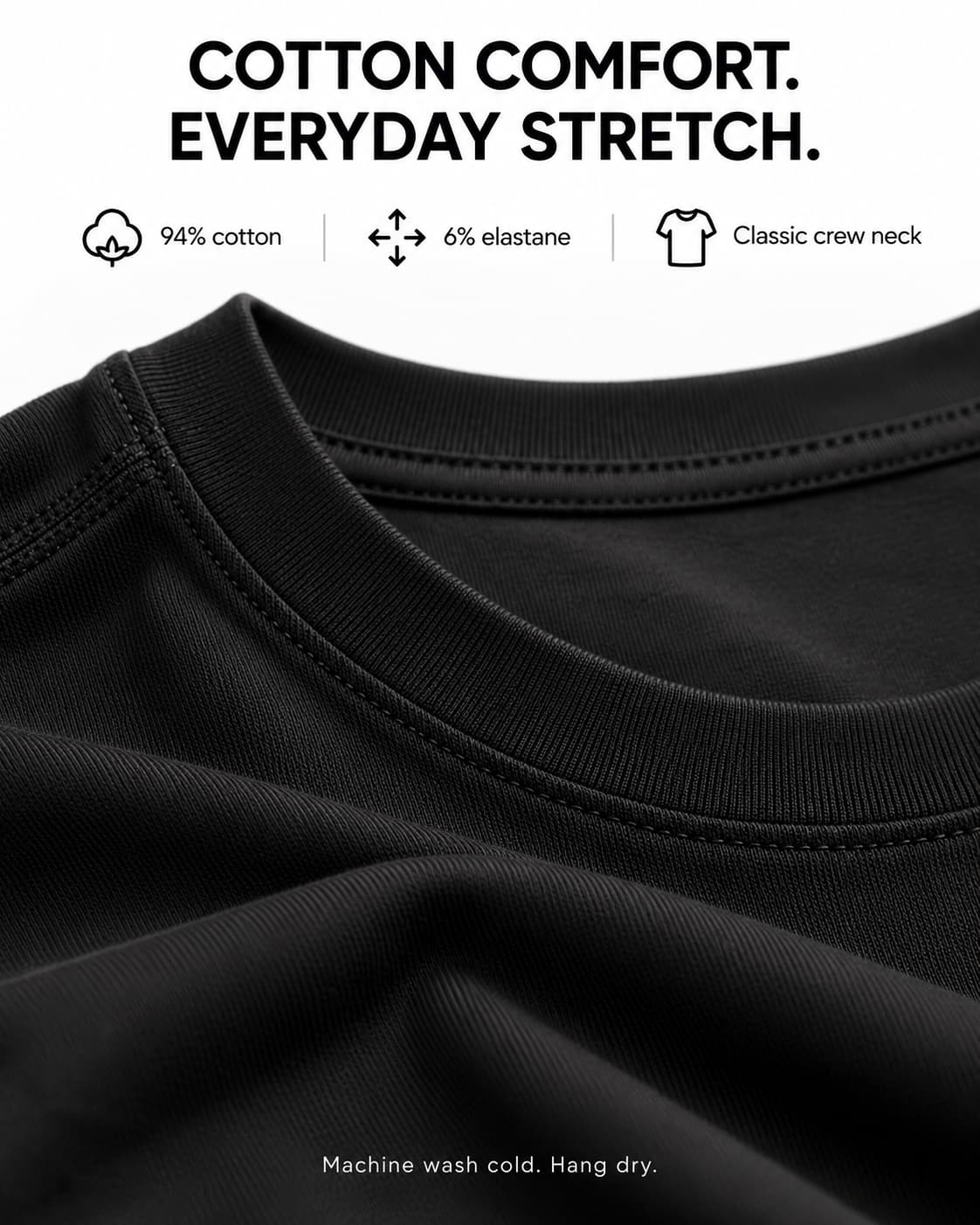 PrimeCut Crew Neck T-Shirt for Short Men