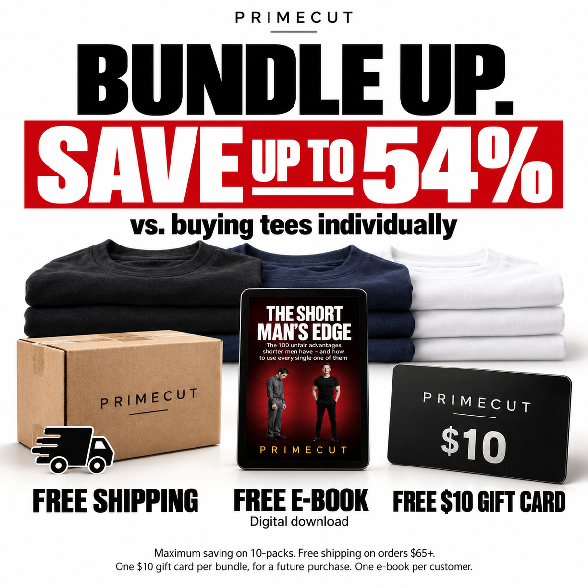 PrimeCut Crew Neck T-Shirt for Short Men